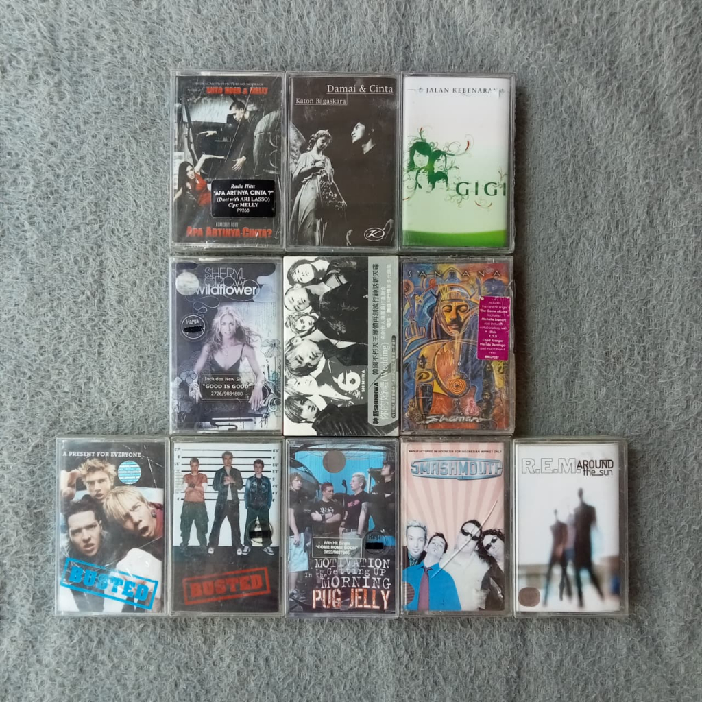 [NOS / NEW OLD STOCK] Kaset Pita Original (SEGEL) -SMASH MOUTH - REM - Shinhwa - Pug Jelly - Busted 