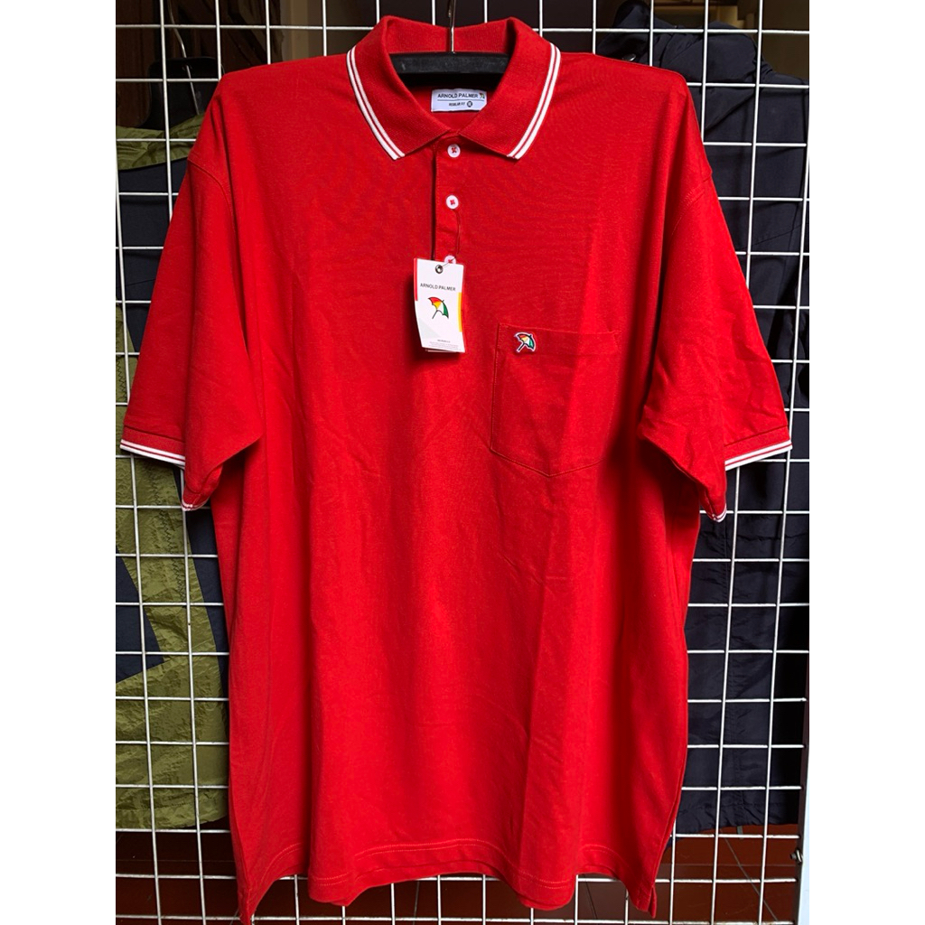 Polo Shirt Arnold Palmer Original Red - Kaos Pria Brkerah Branded - Size XXL