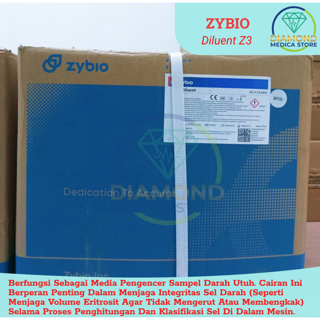 Diluent Zybio Z3 20L - Reagent Hematologi RF ID