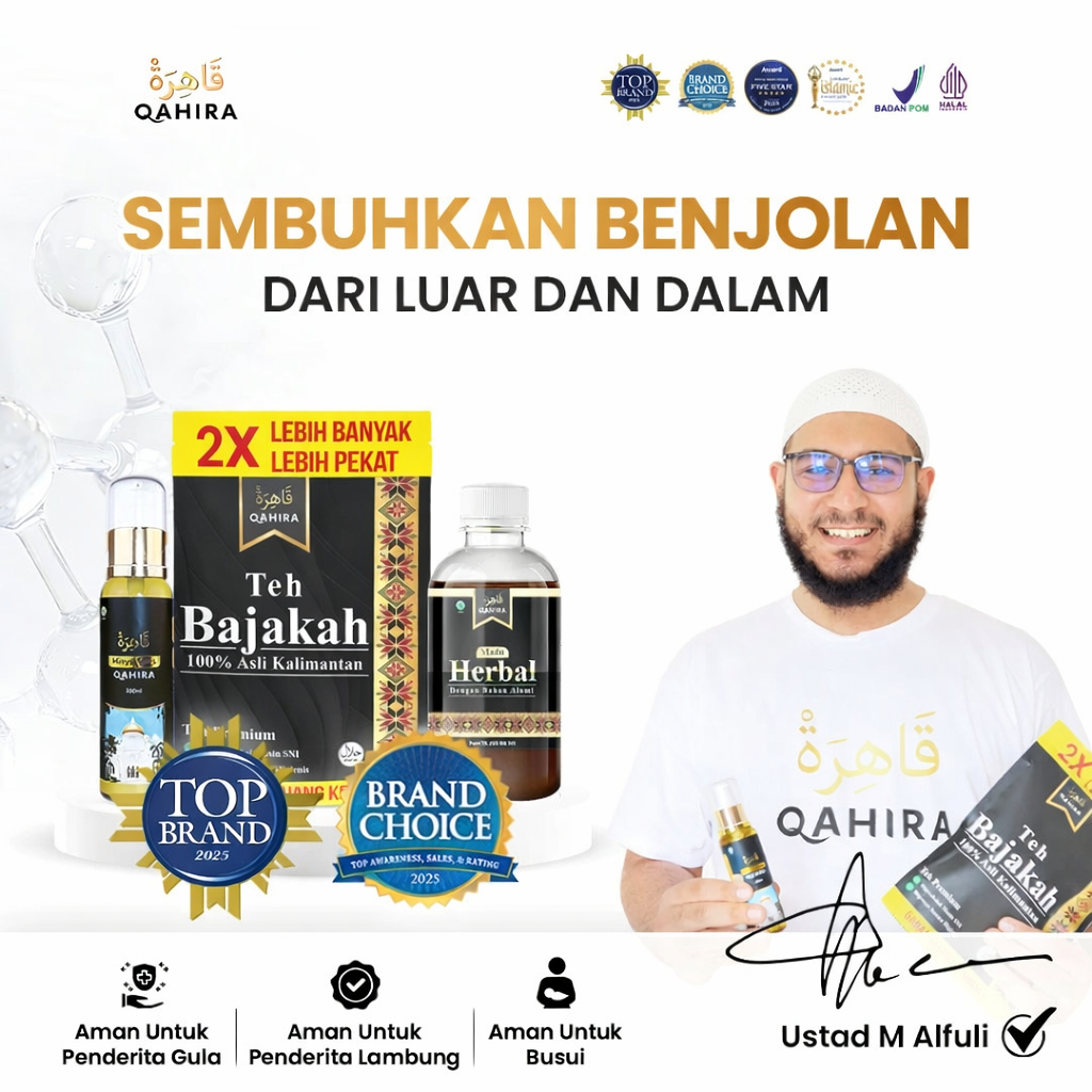QAHIRA HERBAL Asli Original Atasi Masalah Benjolan Kista Miom Halal BPOM