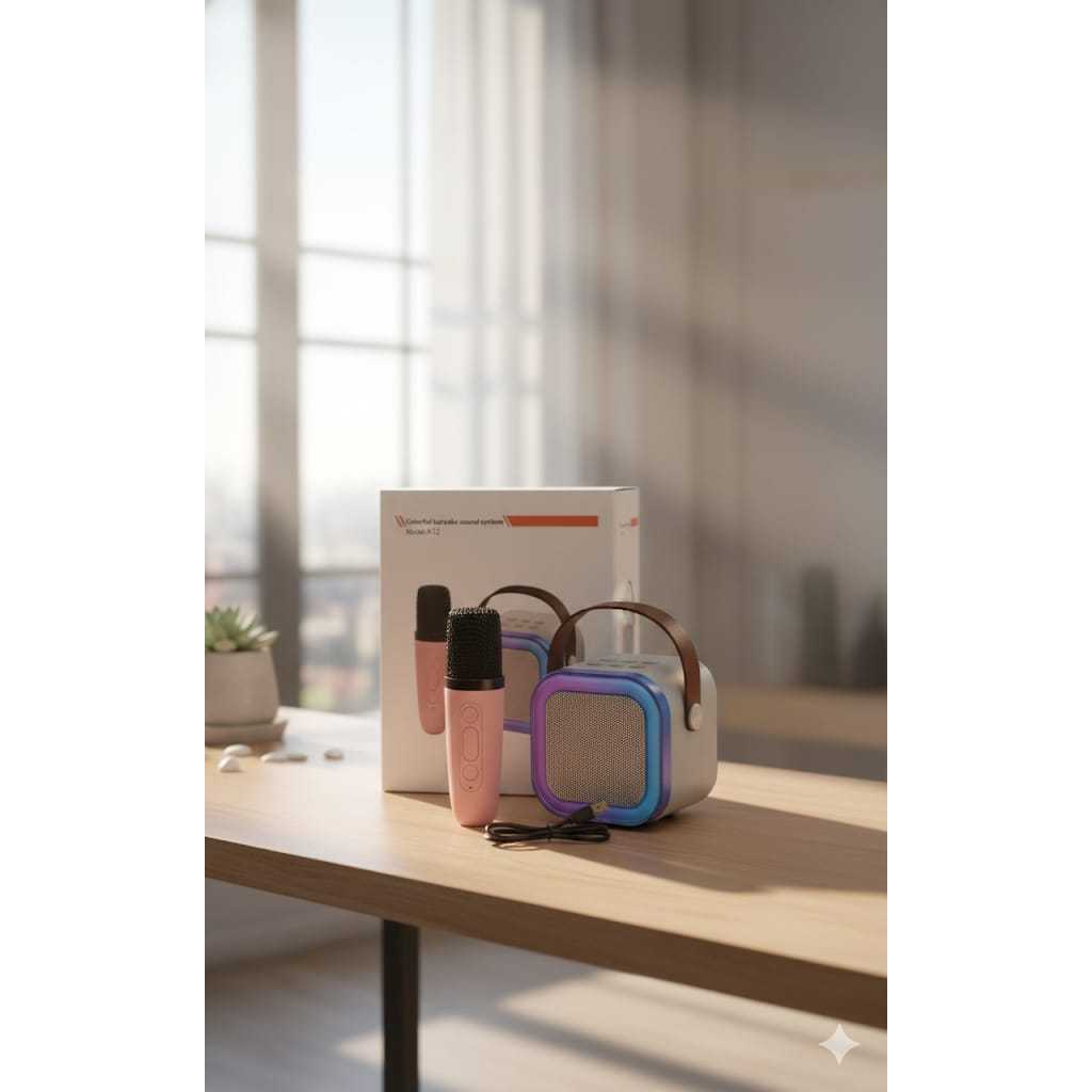 Wireless Karaoke Speakers With Bluetooth K12/ Mini Karaoke Full Bass | Warna Random Sesuai Ketersedi