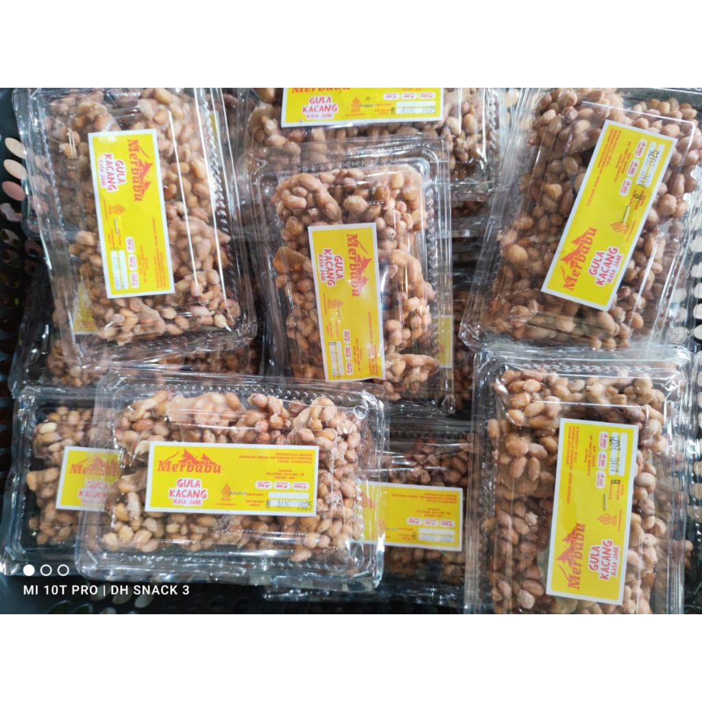 gula kacang Rasa jahe - ampyang kacang gula kemasan mika asli Wonosobo