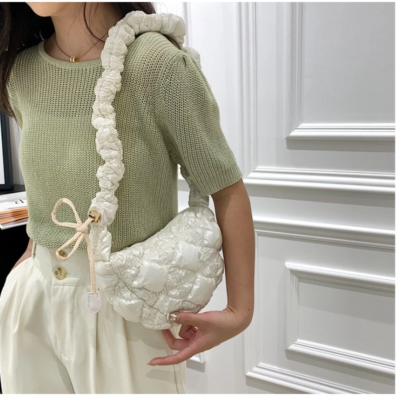 PREMIUM CRLYN Puffy Bag MINI Warna Glossy - Dumpling Bag Korea Tas Selempang Wanita Bangkok Thailand