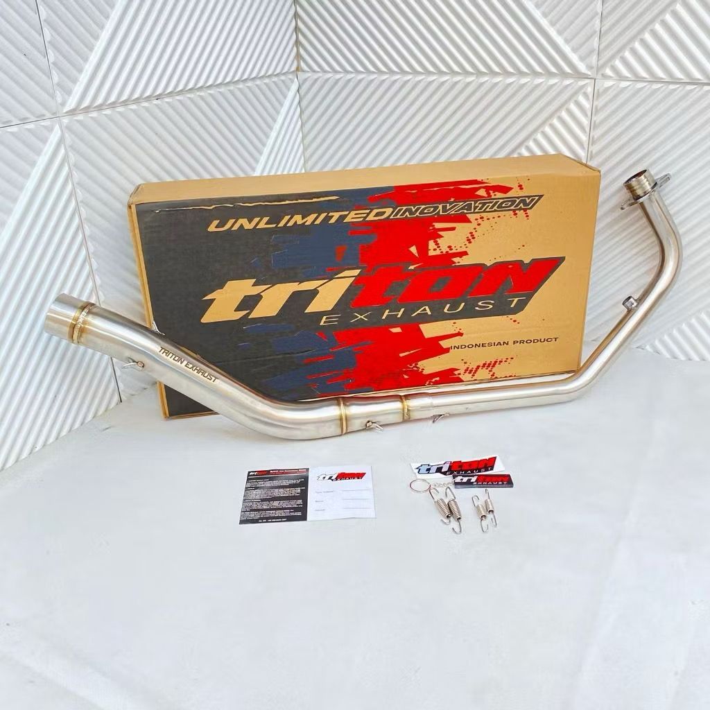 Header Pipa Knalpot CB150R, CBR150R, R15, GSX150, Vixion Triton Exhaust Full Stainles Bending