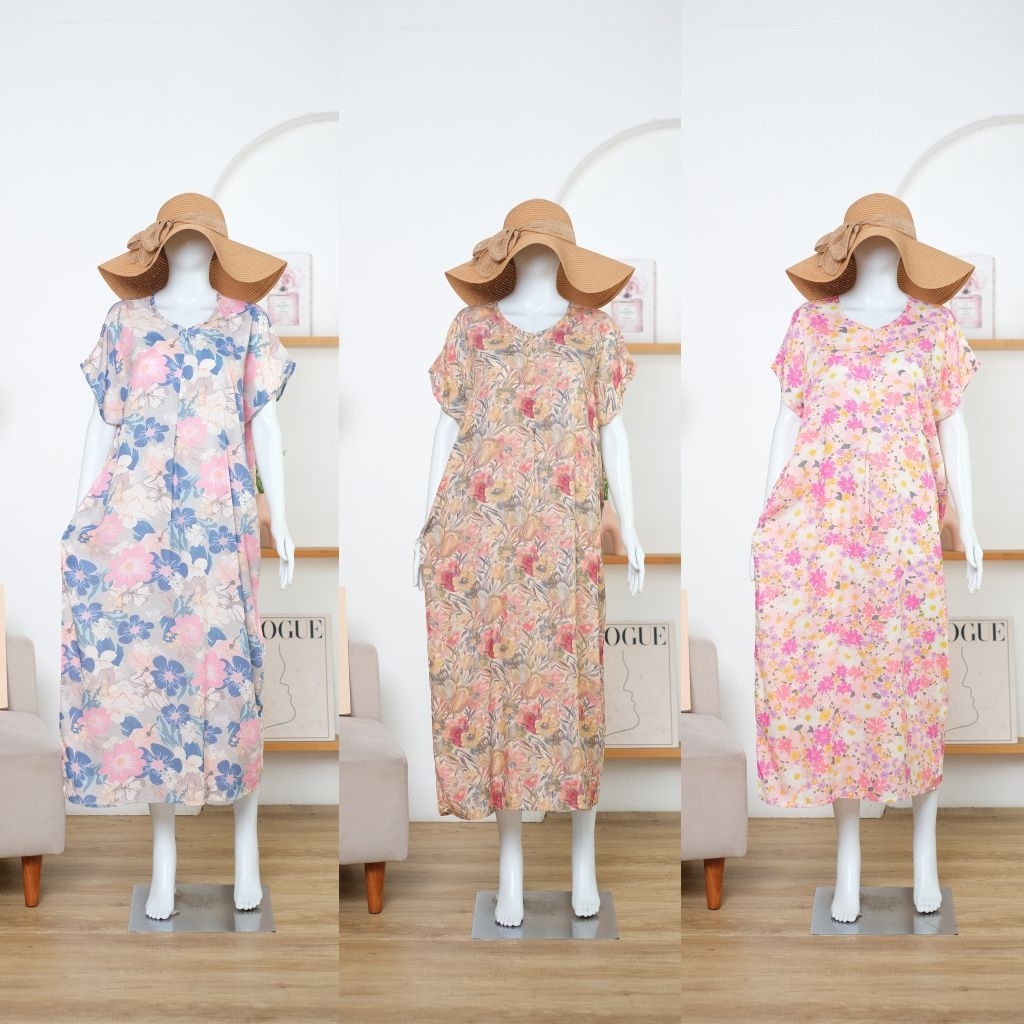 DASTER PANJANG SEMATA KAKI/LD 135-130 B 130/KATUN RAYON PREMIUM/DASTER PANJANG BASIC