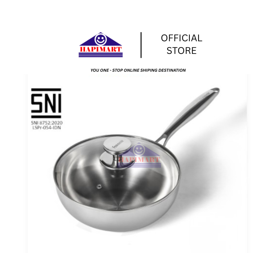 Panci Stainless Steel freemir 24cm - Tahan Panas, Desain Elegan, Pegangan Dapat Dilepas