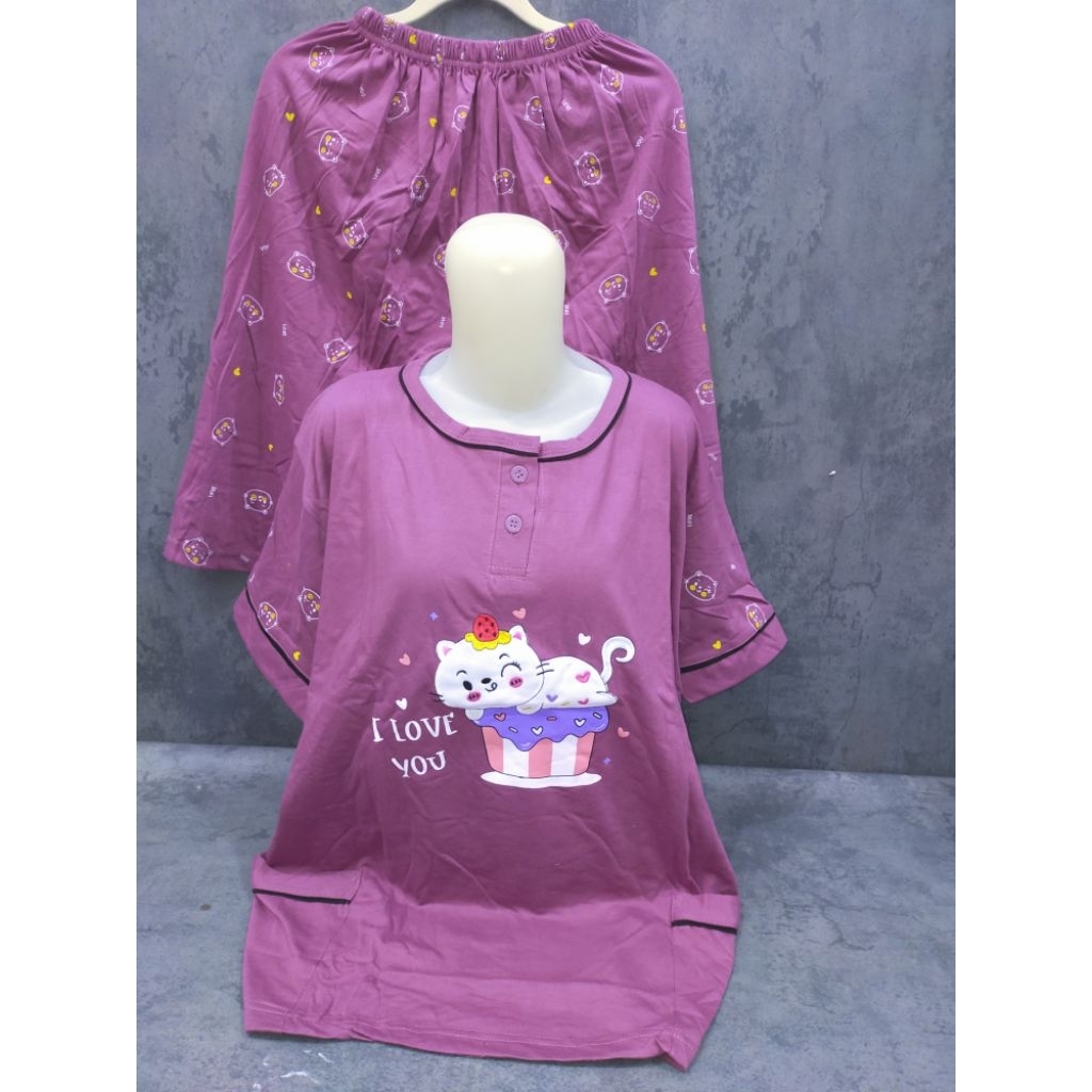 baju tidur kulot Tessa ld 116 / 3/4 jumbo