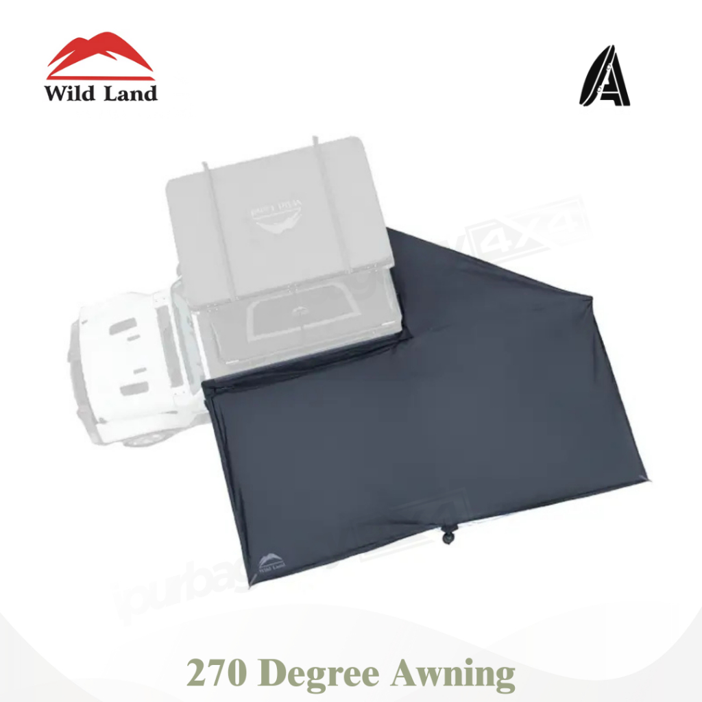 Wild Land Vehicle Awning 270 Degree Rooftop Pull-Out Retractable 4×4 Weather-Proof UV50+ Side Awning
