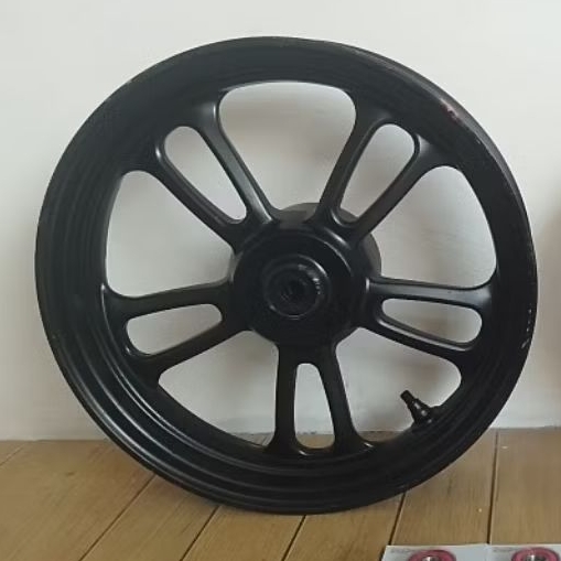 PNP bubut velg depan silver ori ring 12 hitam honda 110