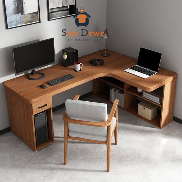 Meja Kerja Meja Belajar L shape