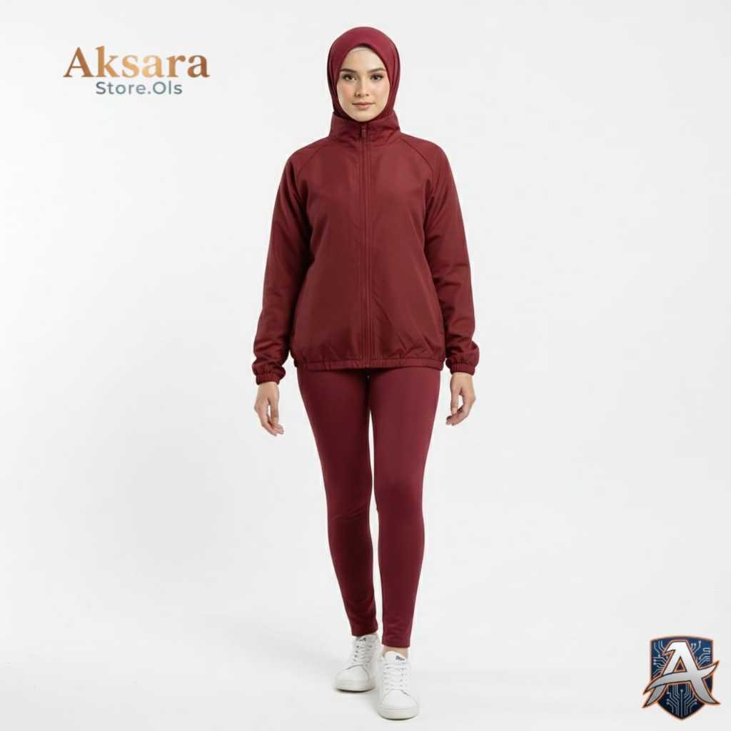 Jaket Parasut Wanita Resleting Full Depan  Jaket Parasut Wanita Casual Look Rapi