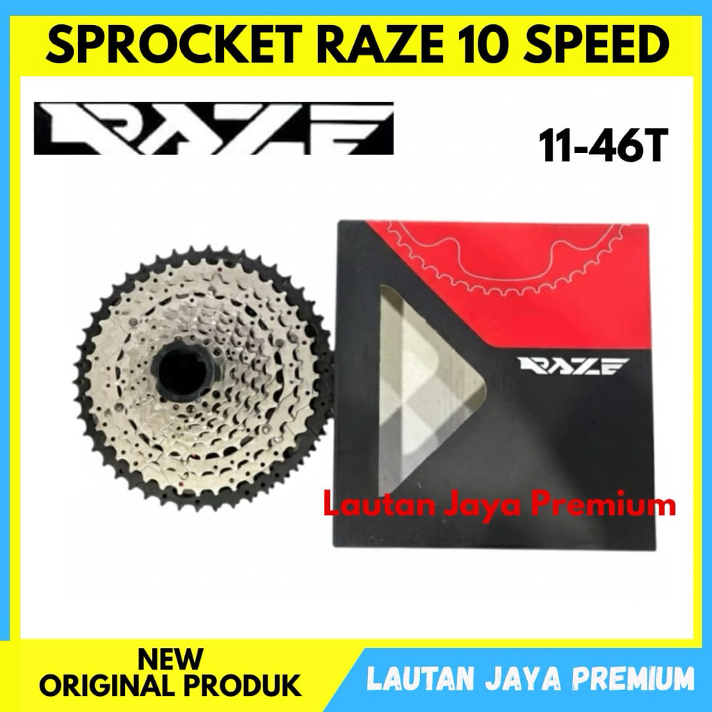 Cassete Sprocket Raze 10 Speed 11-46T Silver