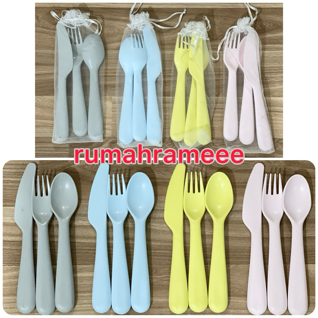 IKEA SET MAKAN SENDOK GARPU PISAU ANAK WARNA WARNI