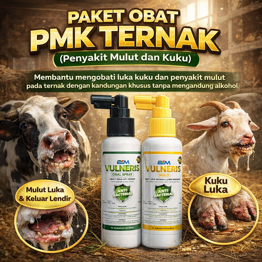 Vulneris PMK Penyakit Mulut dan Kuku Ternak Pket Obat Penyakit mulut sapi kambing dan obat kuku sapi