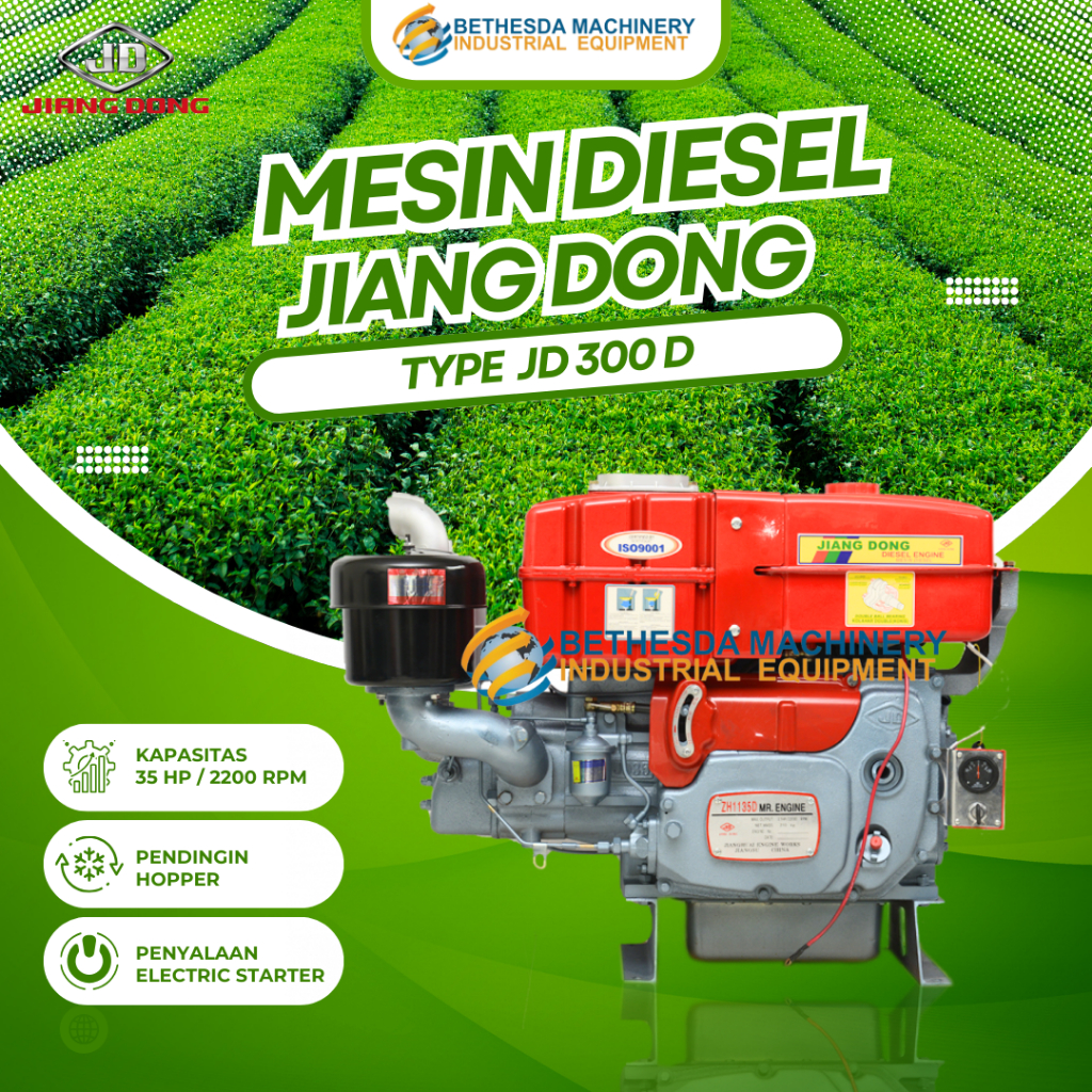 Diesel Jiangdong 30 PK / 30 HP Mesin Penggerak Jiang Dong JD300 JD 300 Hopper