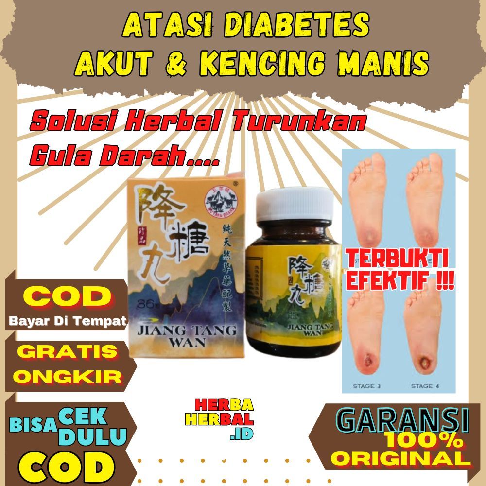 Jiang Tang Wan Wu Yang Brand Kapsul Herbal Diabetes Original
