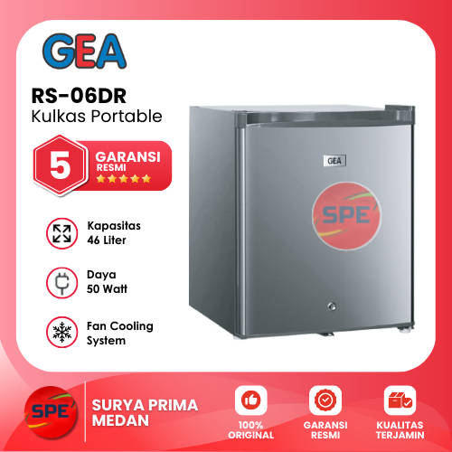 KULKAS PORTABLE GEA KAPASITAS 46 LITER RS-06DR / RS06DR GARANSI RESMI (MEDAN)