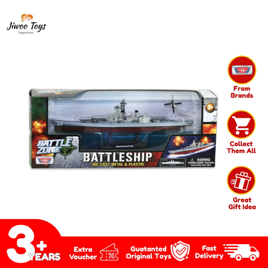 Motormax 1:1200 Diecast Battleship 76786 Mainan Kapal Perang