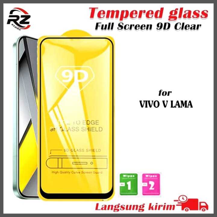 Tempered glass VIVO TG FULL 9D KACA BENING U3 V5 V5S V7 V15 Y75 2015 PRO LITE PLUS RZ AKSESORIS HP