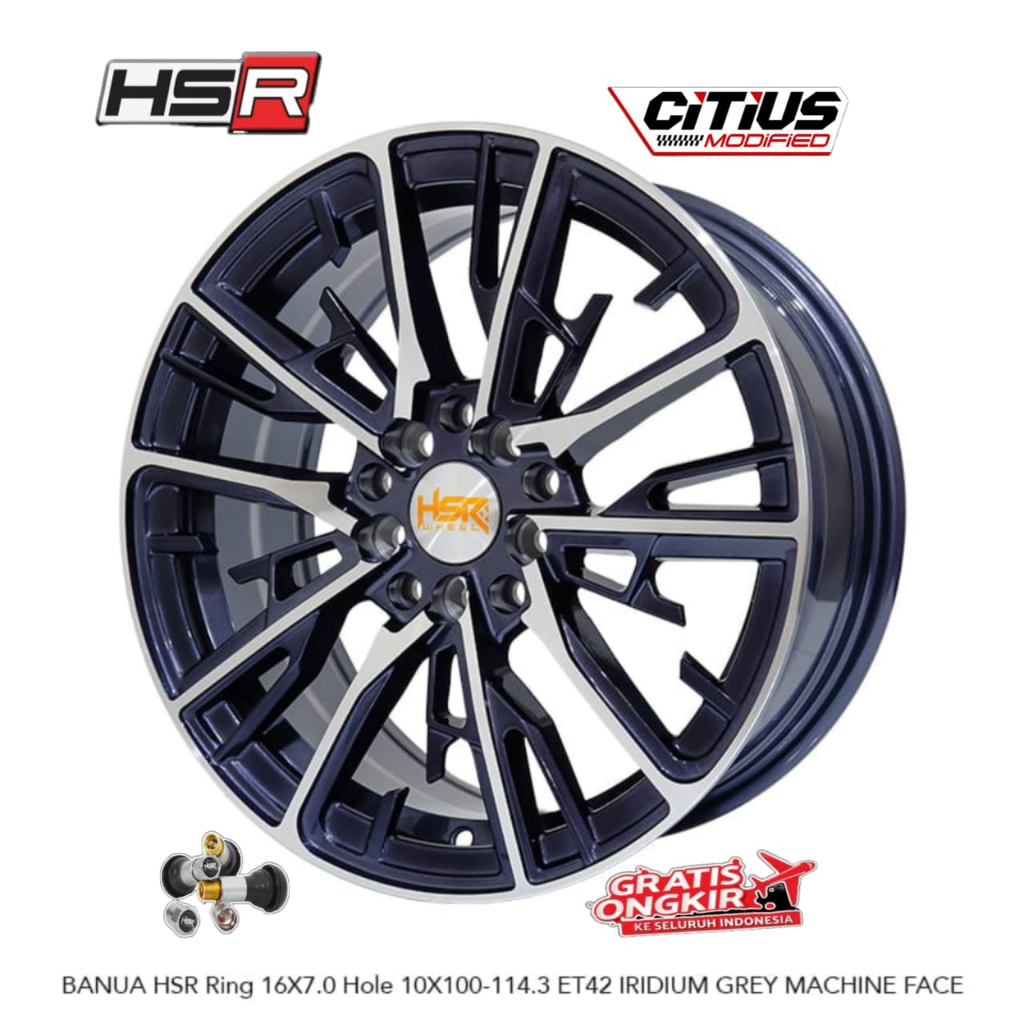 Velg Racing R16 HSR Banua Alloy PCD 5x100 5x114,3 Ring 16