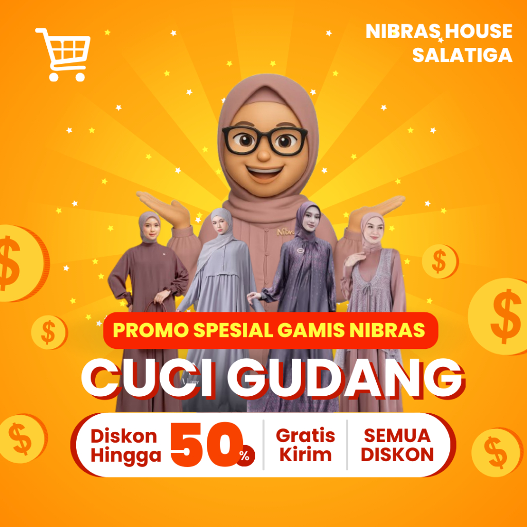 NIBRAS GAMIS TUNIK PROMO SALE CUCI GUDANG