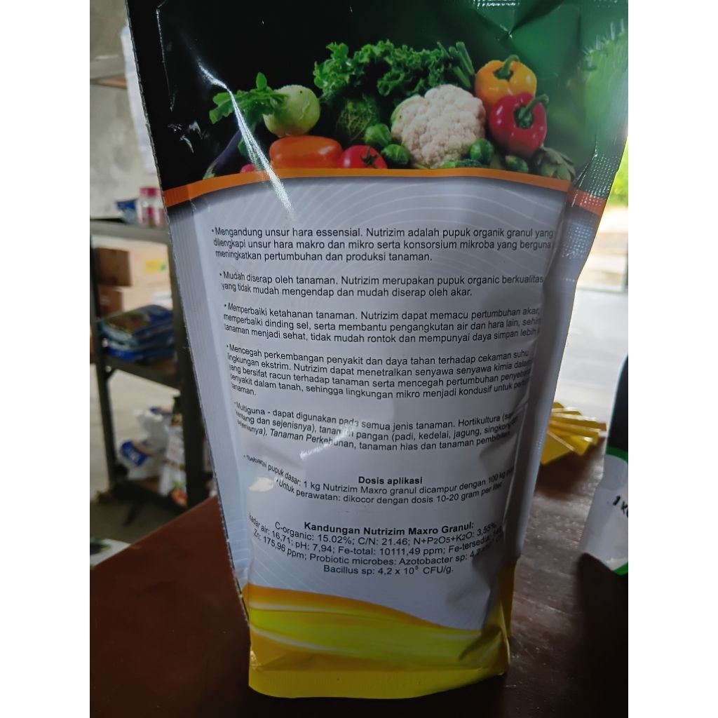 PUPUK ORGANIK PADAT GRANULAR 1KG NUTRIZIM MAXRO