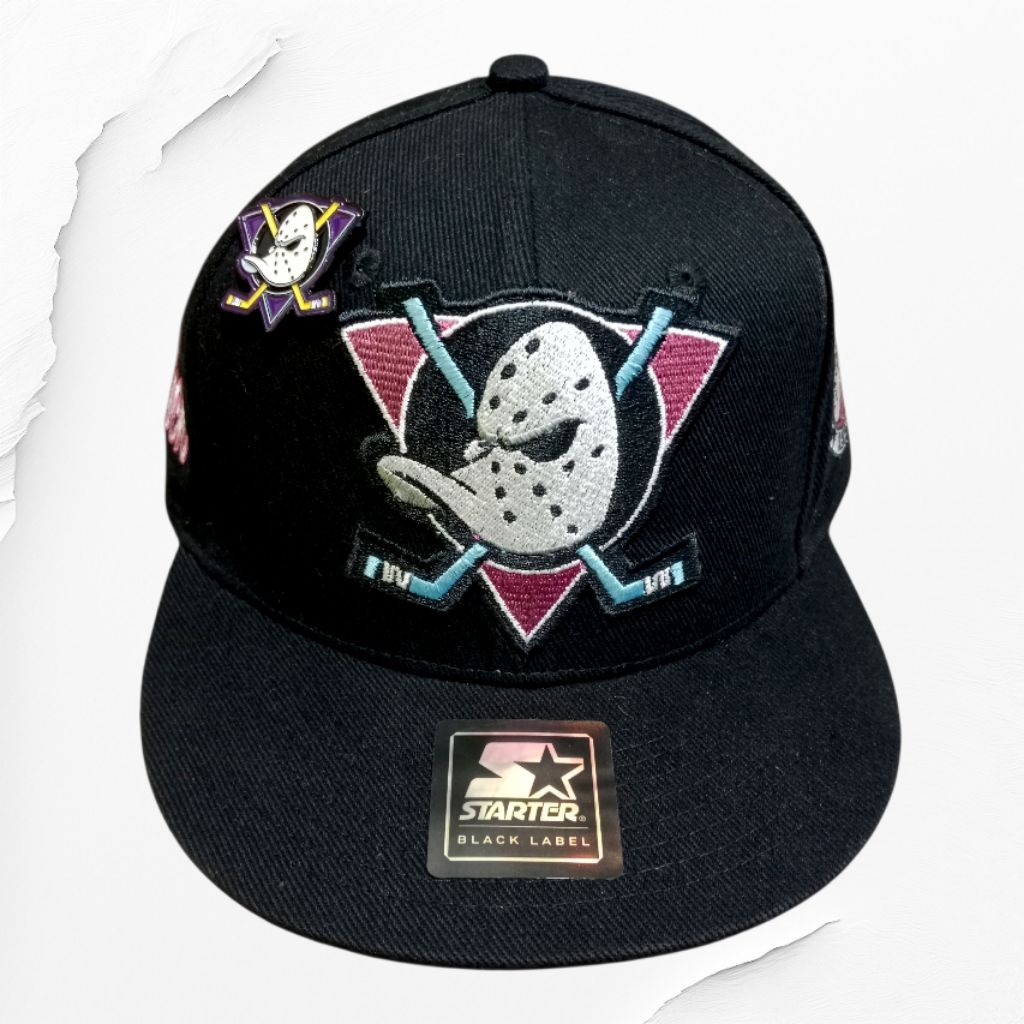 TOPI MIGHTY DUCK PURPLE SNAPBACK HITAM KEREN