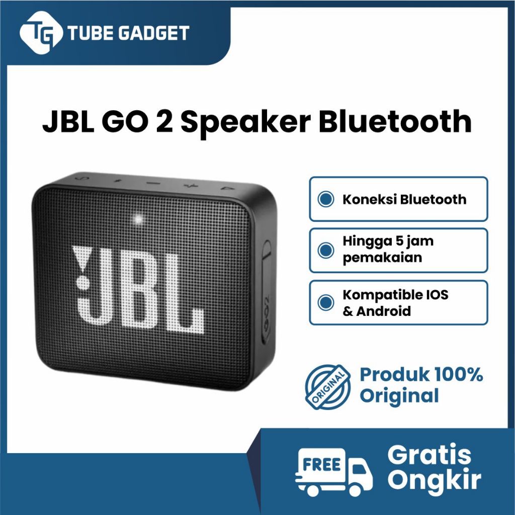 Speaker JBL GO2 GO 2 Wireless Bluetooth Portable Spiker Extra Bass Audio Speakers Bergaransi Resmi