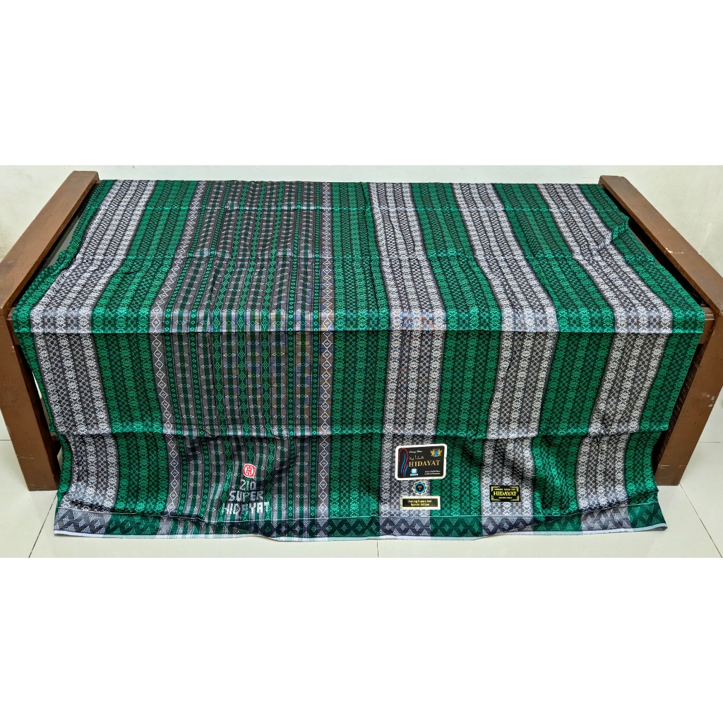SARUNG TENUN SUTERA MEWAH SUPER HIDAYAT 210 FULL SONGKET DI ATAS MEGA HIDAYAT