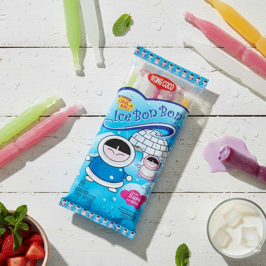 WONG COCO ICE BON BON FRUITY 80GRX5"S / ICE BON BON 5PCS / ICE BON BON WONG COCO