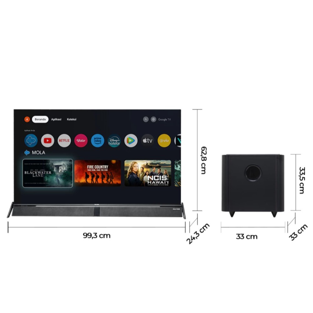 Led Tv 43inch POLYTRON PLD-43BUG5058  4K UHD Smart Google TV