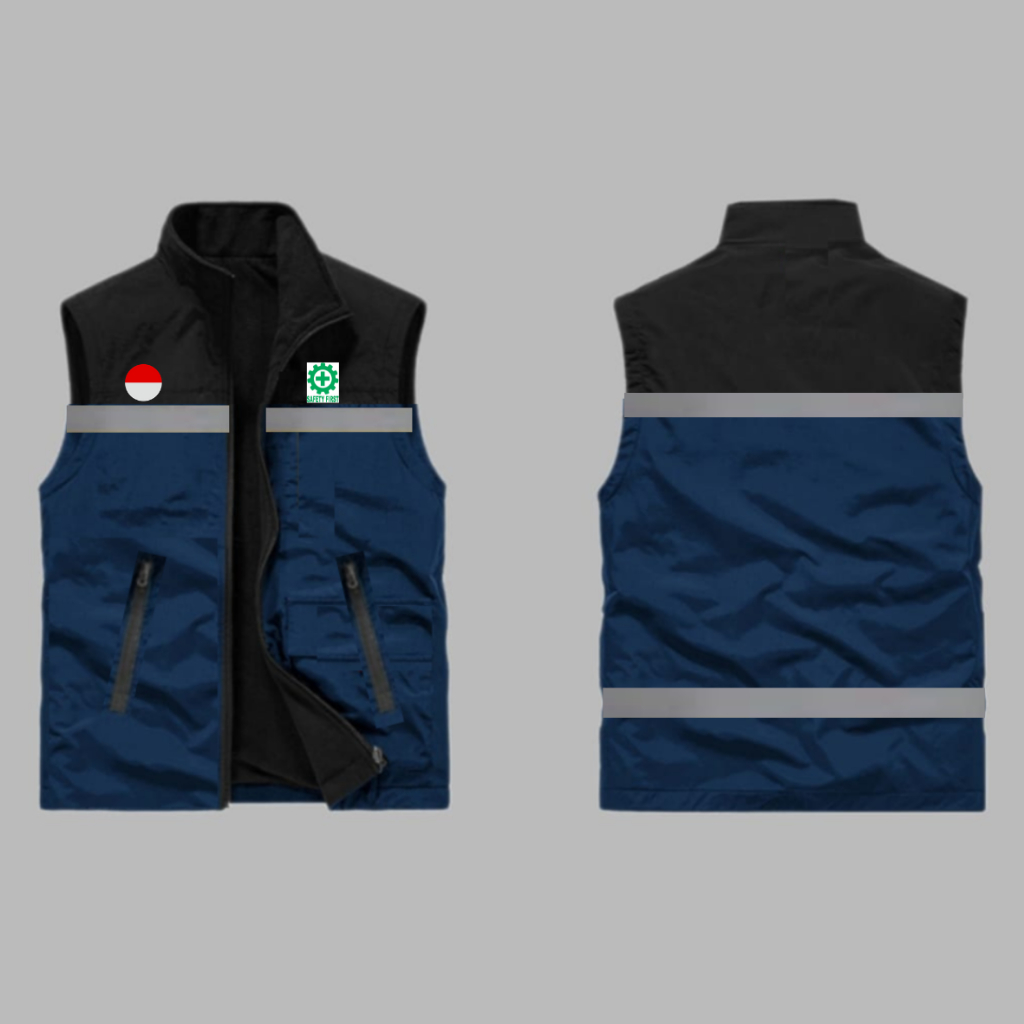 Rompi Safety K3 Rompi Safety First k3 / Rompi Poyek Kerja / Vest Kerja / Lapangan / Rompi K3 Serbagu