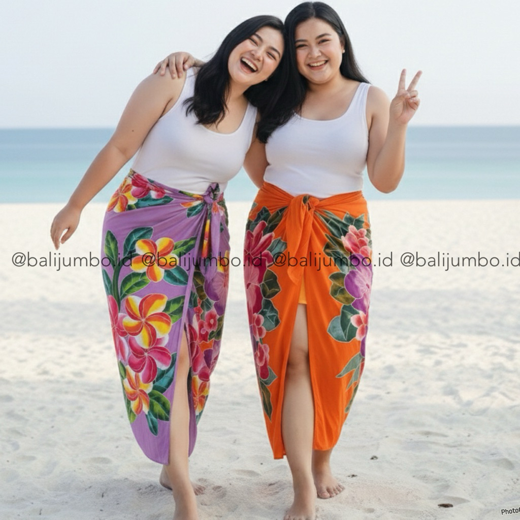 KAIN PANTAI BALI JUMBO 2 METER PREMIUM LUKIS RAYON TEBAL KW 1