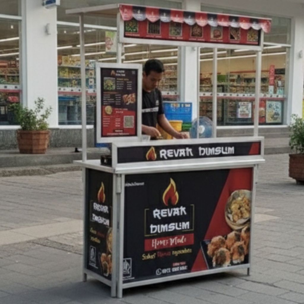Booth Portable | Meja Jualan - Alumunium (Bisa Custome Gambar)