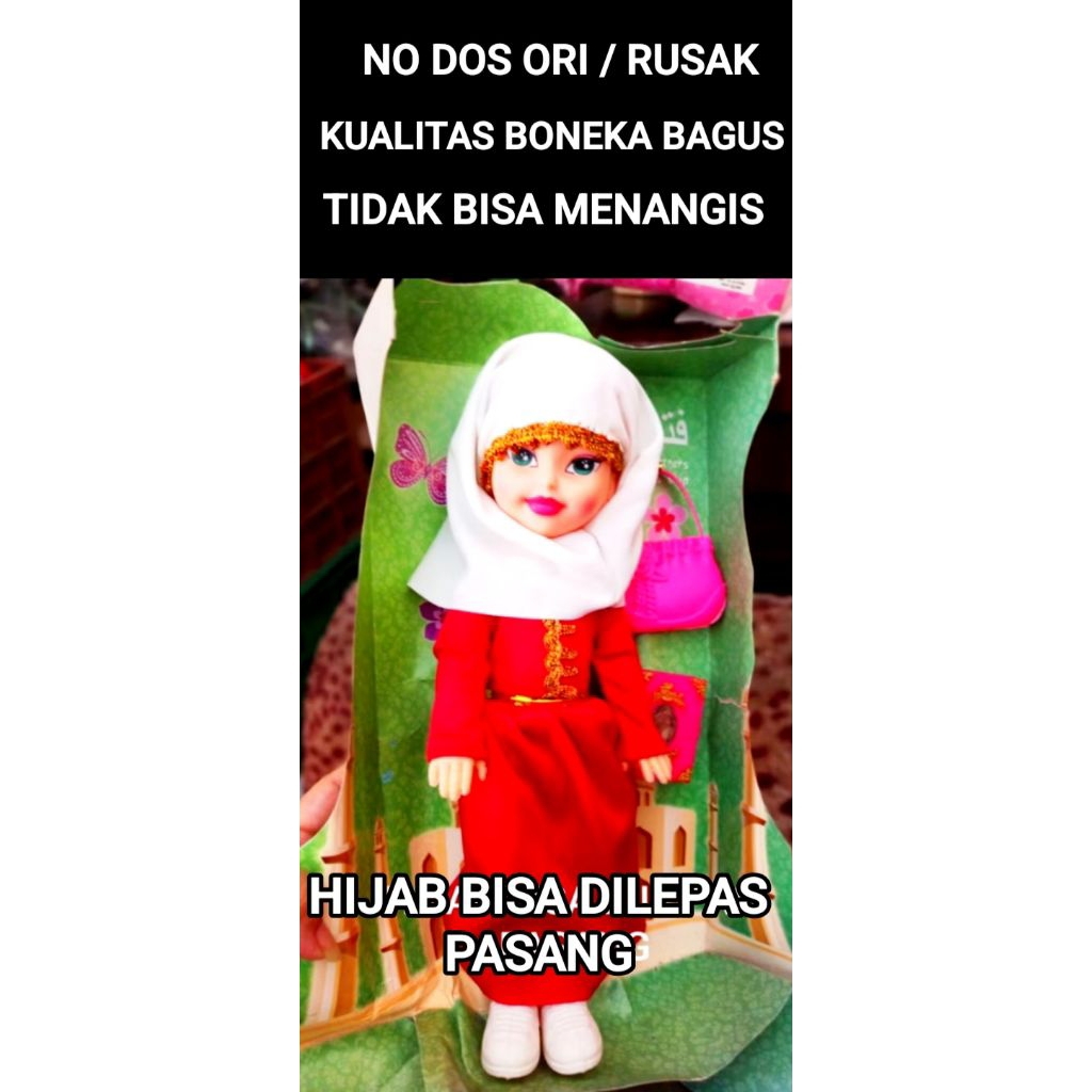 BONEKA SUSAN DOT NANGIS BARBIE RIJECK KEMASAN MURAH BABY DOLL HIJAB LUCU ANAK PEREMPUAN CEWEK BALITA
