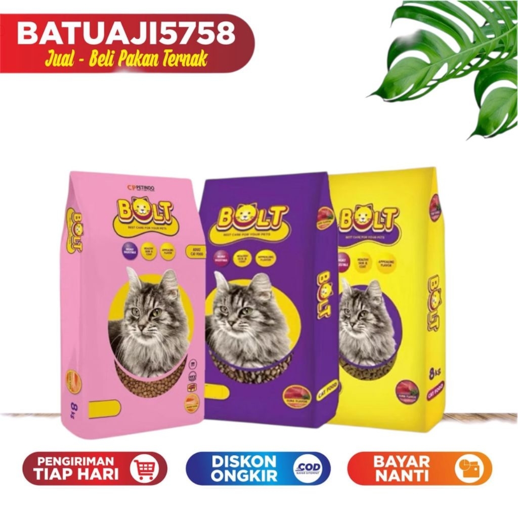 Bolt Makanan Kucing 1 Karung / 1 Sak