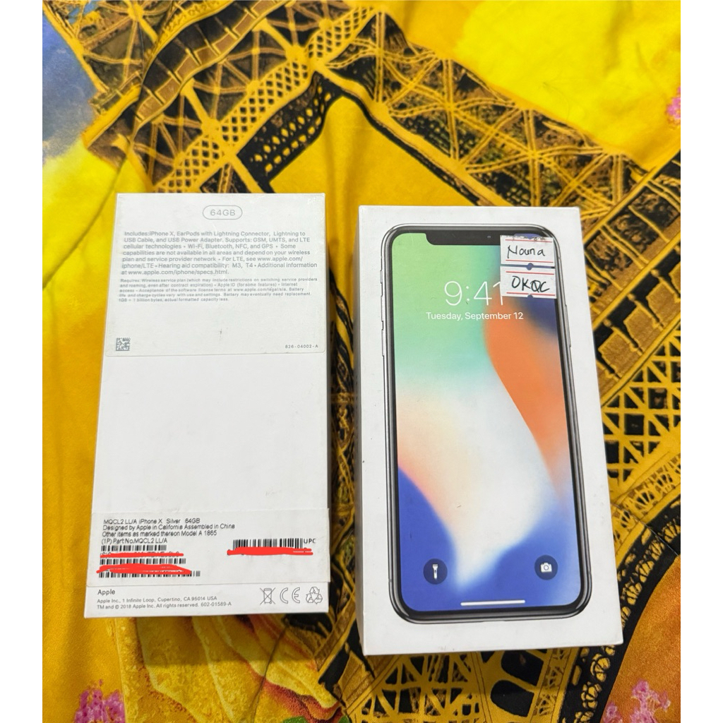 iphone x 64gb silver
