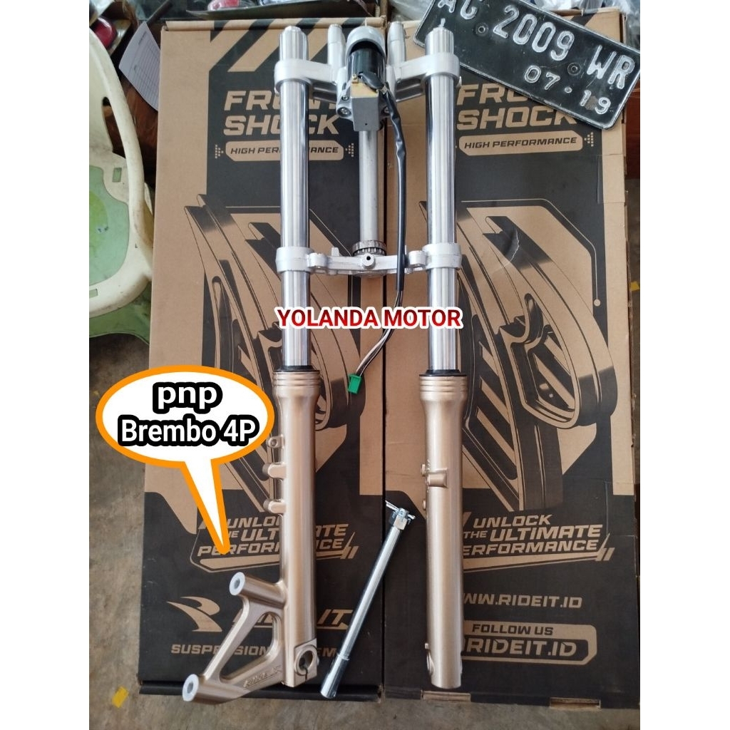 Shok skok Ninja pnp honda breket pnp Brembo 4 piston Shokbeker import pnp CB GL MP Tiger kualitas pr