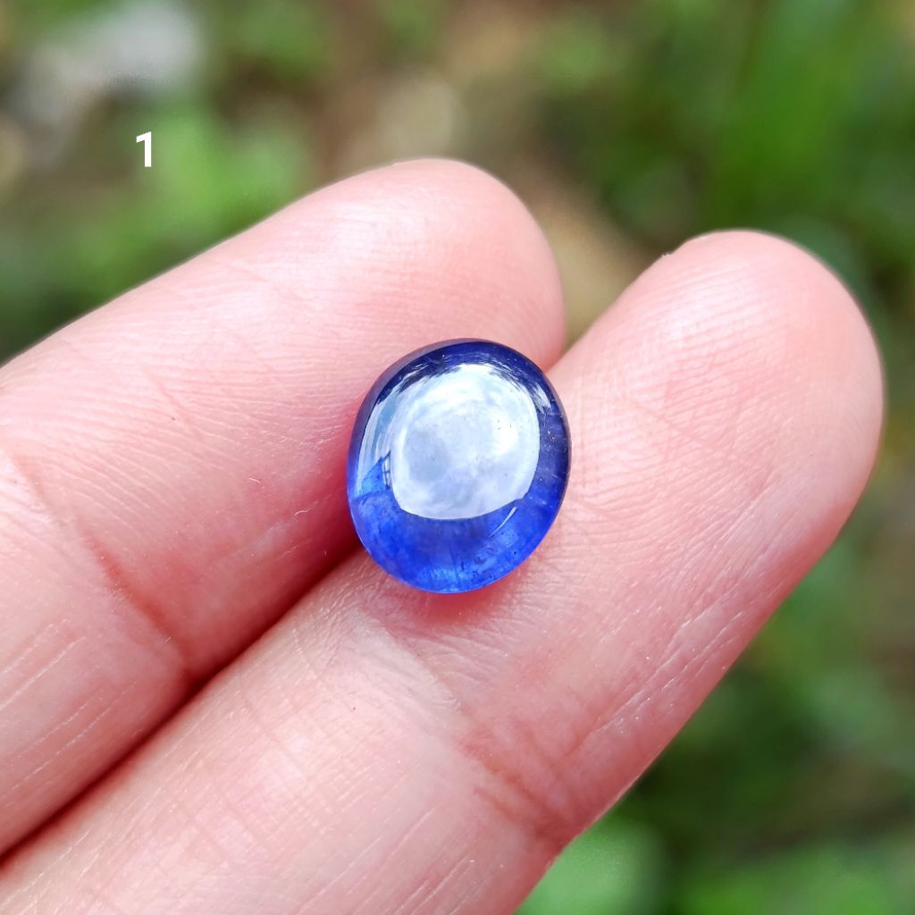 Batu Mulia Natural Blue Sapphire Cutting Bawah/cincin safir kating bwh HQ