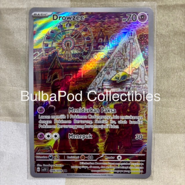Pokemon TCG Indonesian Drowzee SV1V 086/078 AR Violet ex