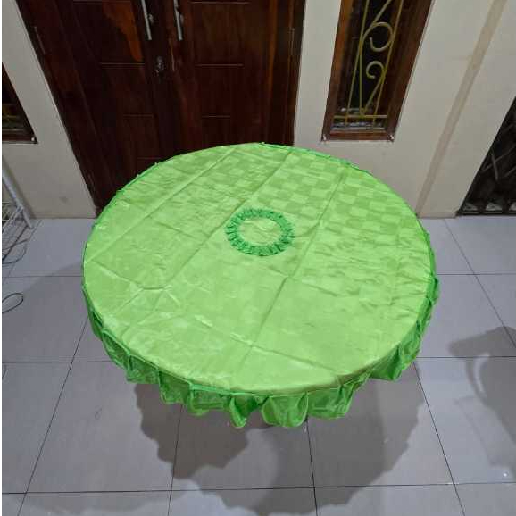 taplak Meja Tamu betawi rumbay diameter 1 meter Aesthetic Bulat Minimalis bunga bunga