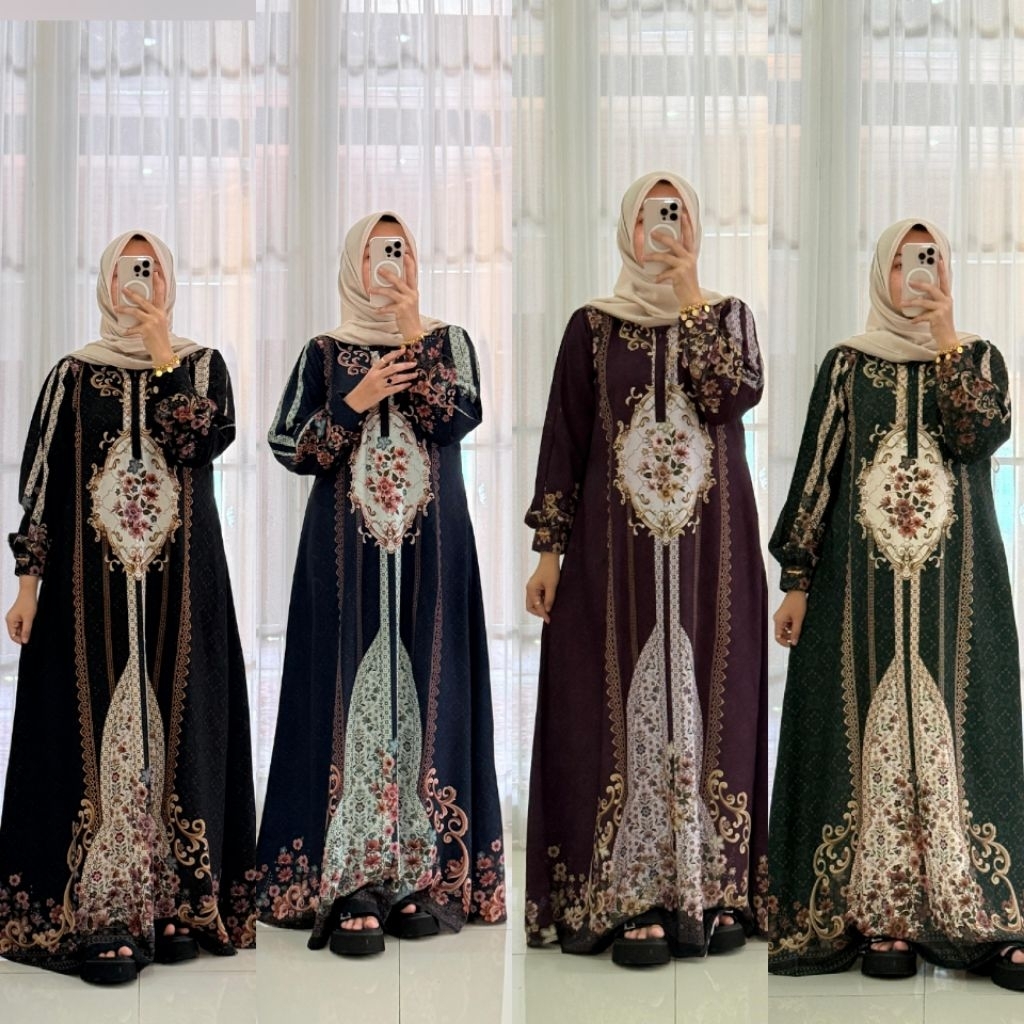NADHEEFA STORE DRESS/GAMIS SABRINA BY NADHEEFA STORE ORIGINAL 100% (READY)