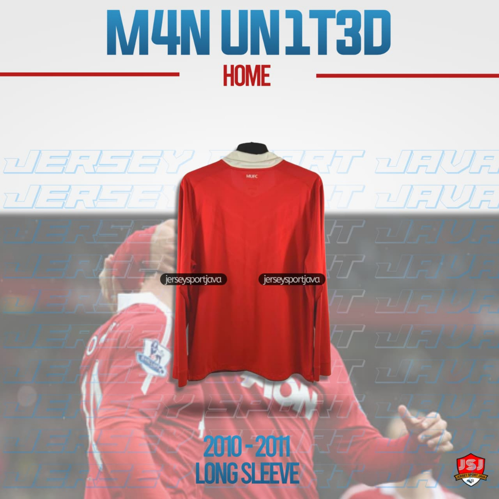 ( BISA COD ) JERSEY BAJU BOLA PRIA LENGAN PANJANG RETRO MU HOME 10/11 GRADE AAA+ - BEST HIGT QUALITY