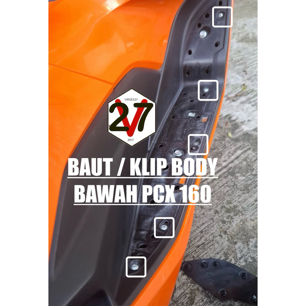 BAUT / MUR KLIP BODY BAWAH PCX 160 ORIGINAL HONDA