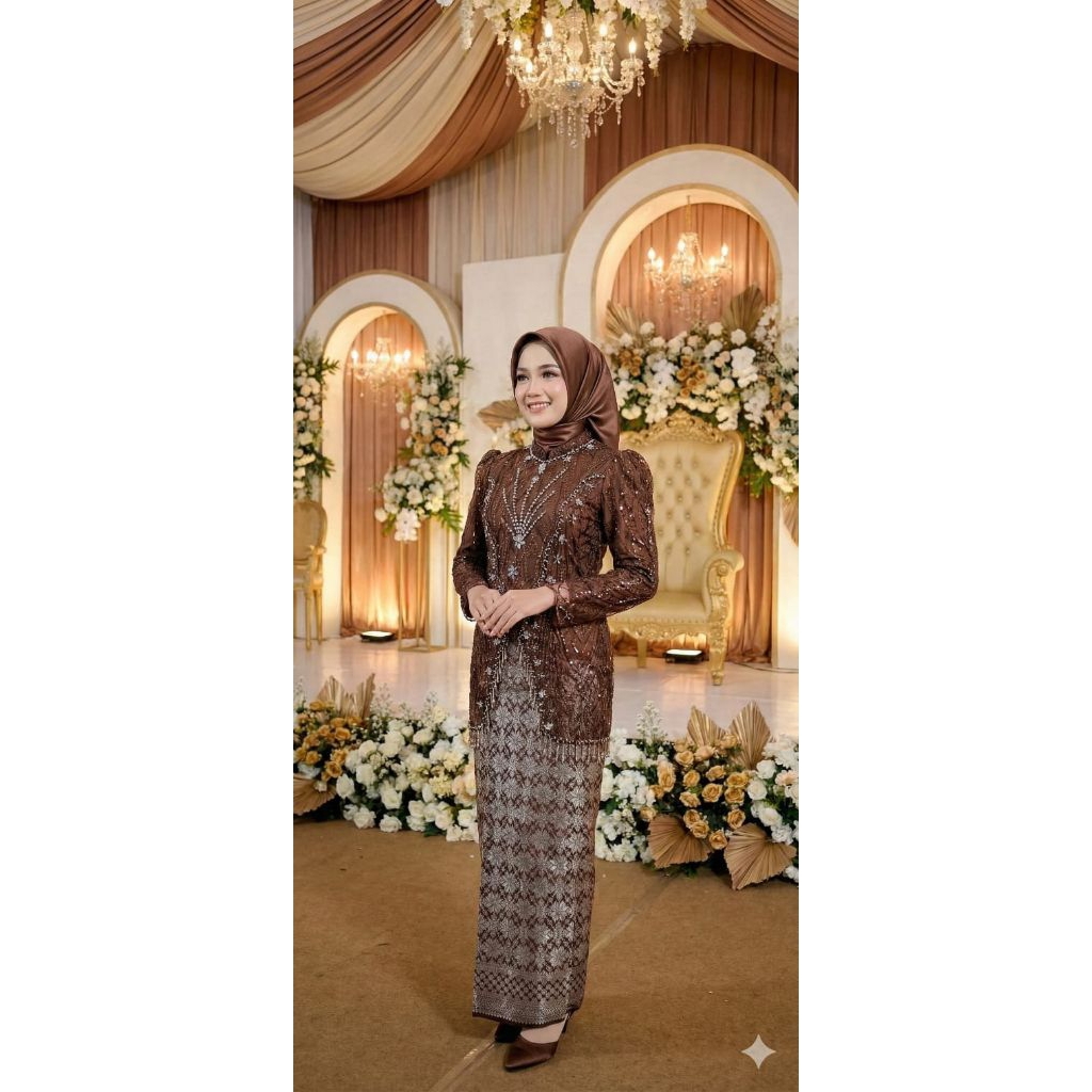 FLASH SALE KEBAYA NAURA RONCE KEBAYA LAMARAN MEWAH NAJU PESTA SERAGAMAN BRIDESMAID KEBAYA WISUDA SET