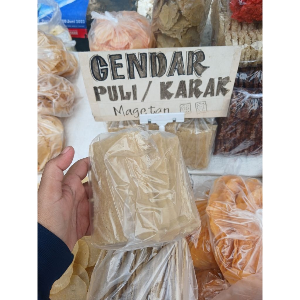 250g Kerupuk GENDAR/KARAK/PULI Nasi mekar Khas Magetan