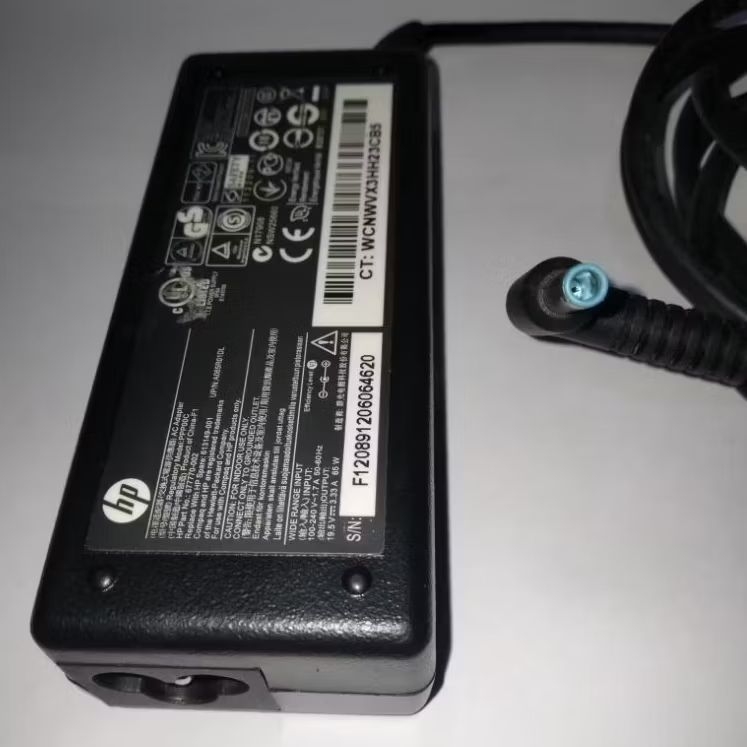 adaptor charger aio laptop HP 19.5v 3.33a 65w original bekas pakai