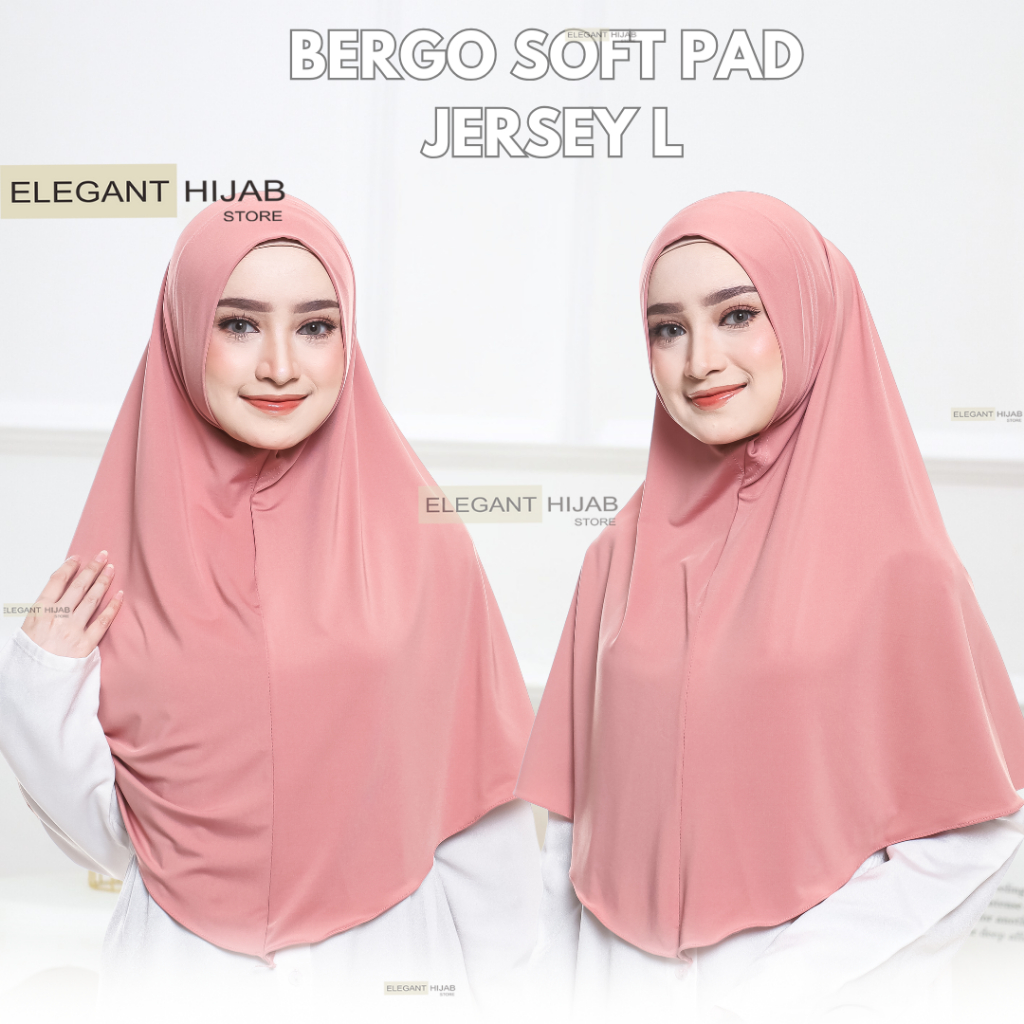 Jilbab Malay Instan Soft Pet Dewasa Daily Ukuran L / Bergo Malay Instan Soft Pet L