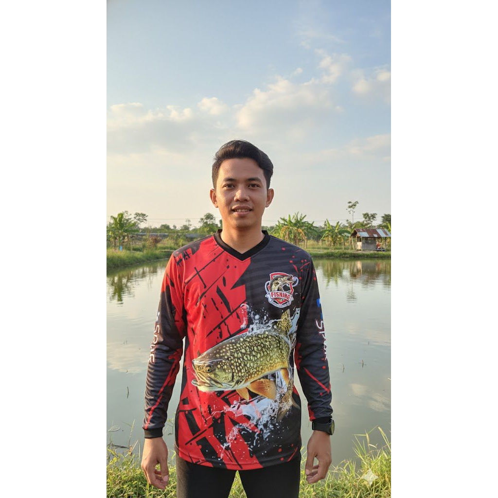 Kaos Jersey Mancing Ikan Fishing Model Oblong Fullprinting Lengan Panjang Terbaru Ukuran M L