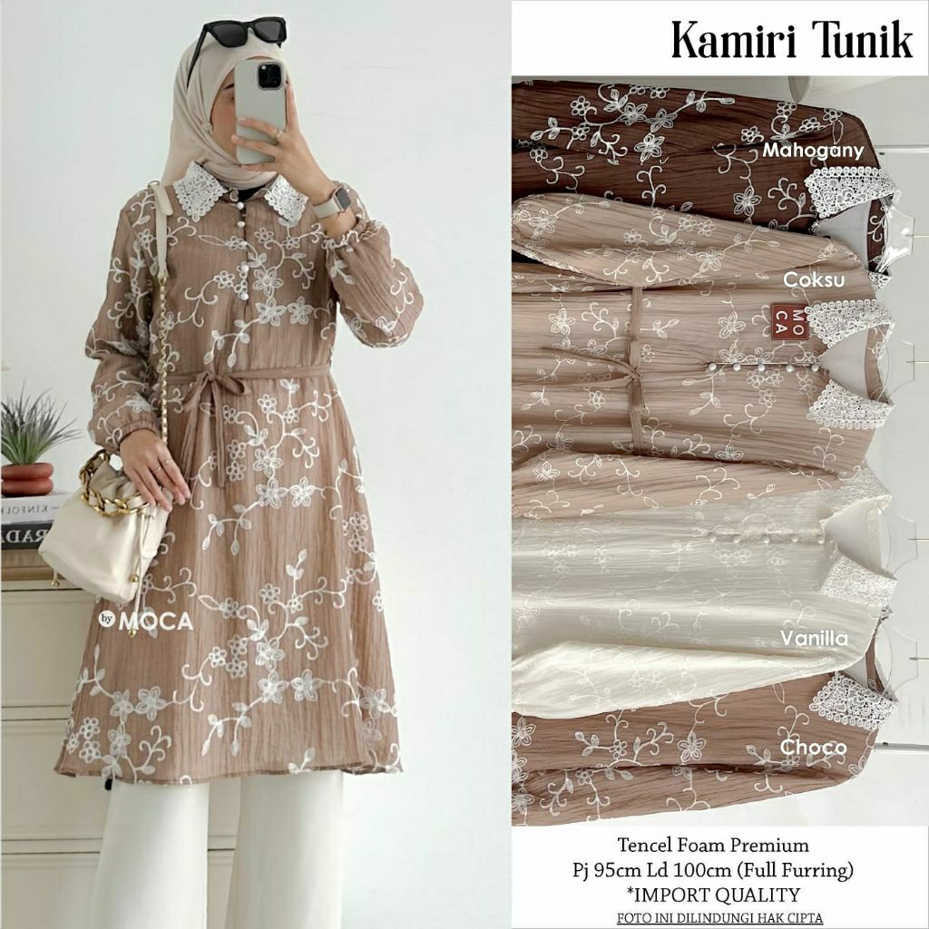 KAMARI TUNIK ORI MOCA / ATASAN TUNIK CANTIK ELEGAN LD 100 / TUNIK KONDANGAN TUNIK LEBARAN 2026